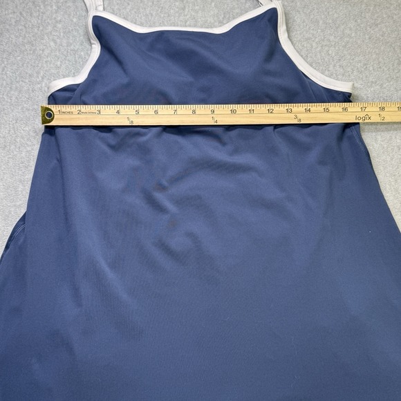 Yogalicious Nudetech Baseline Belle Dress XL Navy White Built In Shorts - Picture 2 of 7